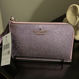Kate Spade Metallic Purple Wristlet